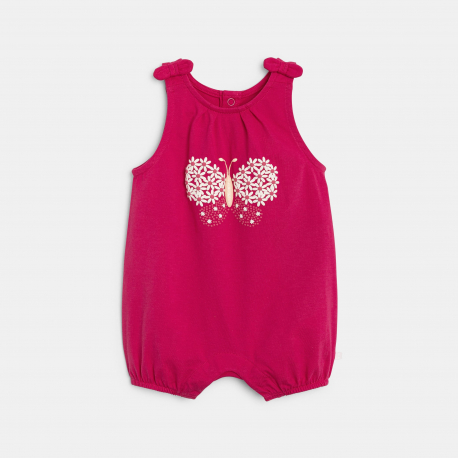 Obaibi Φορμάκι κοντό με πεταλούδα, ροζ για μωρά κοριτσάκια