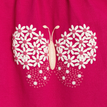 Obaibi Φορμάκι κοντό με πεταλούδα, ροζ για μωρά κοριτσάκια