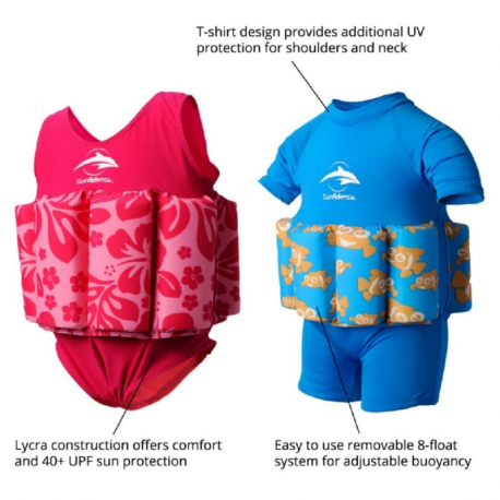 Μαγιό-σωσίβιο ολόσωμο Konfidence™ Floatsuit Mia 2-3 ετών