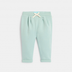 Obaibi Παντελόνι από χνουδωτό ύφασμα πράσινο για μωρά κοριτσάκια