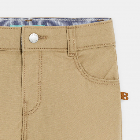 Obaibi Βερμούδα ίσια από βαμβάκι, με ιδιαίτερο σχέδιο σε ανοιχτό μπλε για μωρά αγοράκια