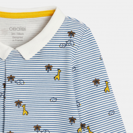 Obaibi Φορμάκι ύπνου interlock ριγέ, ζωάκια, για μωρά αγοράκια