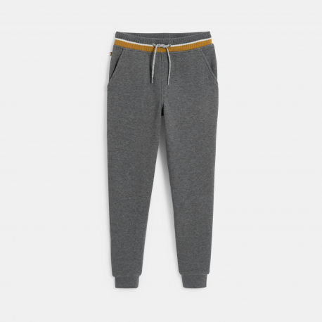 Okaidi Παντελόνι φόρμας από χνουδωτό ύφασμα γκρι για αγόρια