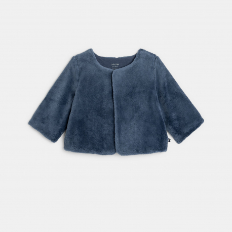 Obaibi Φορμάκι ύπνου από λευκό βελούδο με ζακέτα για μωρά κοριτσάκια