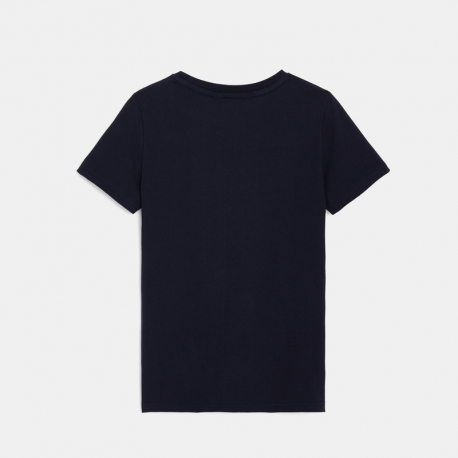 Okaidi T-shirt a message et sequins bleu garcon