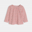 Obaibi Μπλούζα με λουλούδια και φρούτα κόκκινη για μωρά κοριτσάκια