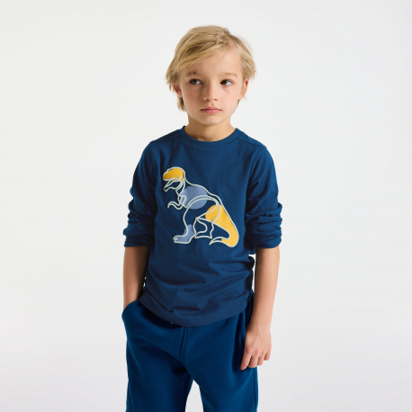 Okaidi Μπλούζα με μοτίφ, μπλε, με μοτίφ δεινόσαυρο για αγόρια