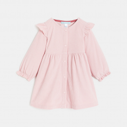 Obaibi Φόρεμα από κοτλέ βελούδο ροζ για μωρά κοριτσάκια