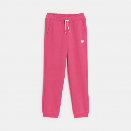 Okaidi Jogging rose en molleton Fille