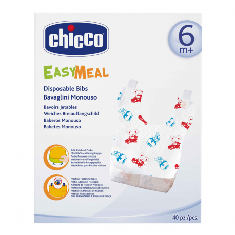 Σαλιάρα μίας χρήσης Chicco Easy Meal 40 τεμάχια