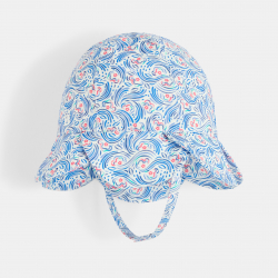 Obaibi Chapeau de soleil cloche fleurs bleu bebe fille