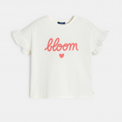 Okaidi T-shirt blanc a volants Fille