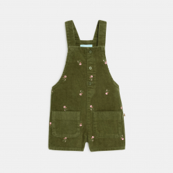 Obaibi Σαλοπέτα κοντή από κεντημένο βελούδο πράσινο για μωρά κοριτσάκια