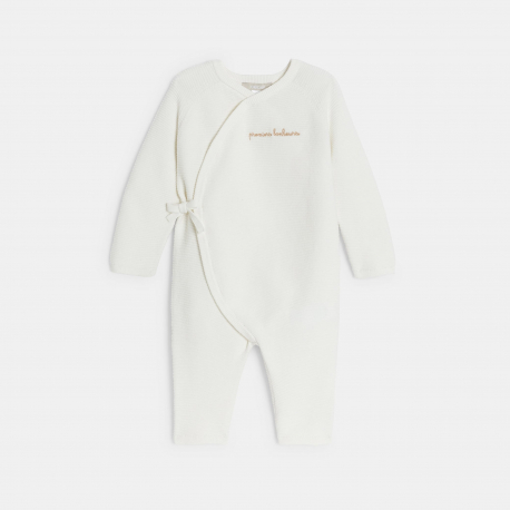 Obaibi Φόρμα ολόσωμη πλεκτή από ιδιαίτερο πλεκτό ύφασμα για νεογέννητα κοριτσάκια