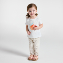 Obaibi T-shirt jersey fruits blanc bebe fille