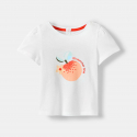 Obaibi T-shirt jersey fruits blanc bebe fille