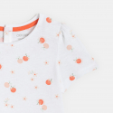Obaibi T-shirt jersey fruits blanc bebe fille