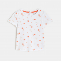 Obaibi T-shirt jersey fruits blanc bebe fille