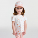 Obaibi T-shirt jersey fruits blanc bebe fille