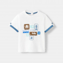Obaibi T-shirt animaux marins blanc bebe garcon