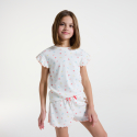 Okaidi Ensemble de pyjama blanc a motif floral fille