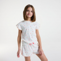 Okaidi Ensemble de pyjama blanc a motif floral fille