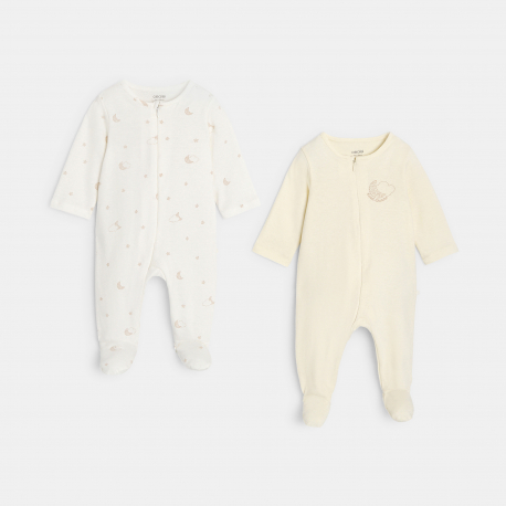 Obaibi Lot de dors-bien jaune motif lune mixte