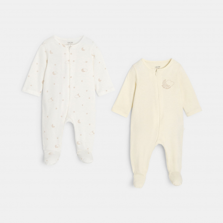 Obaibi Lot de dors-bien jaune motif lune mixte