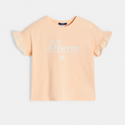 Okaidi T-shirt orange a volants Fille