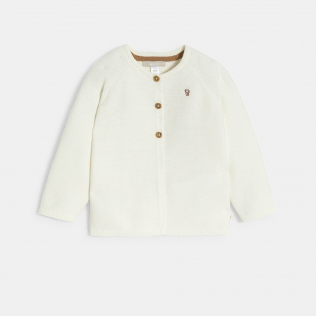 Obaibi Ζακέτα πλεκτή, λευκή, για νεογέννητα, Unisex