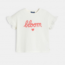 Okaidi T-shirt blanc a volants Fille