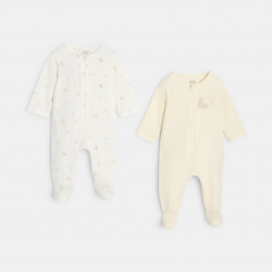 Obaibi Lot de dors-bien jaune motif lune mixte