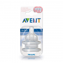 Θηλή Philips Avent Airflex ρυθμιζόμενης ροής 3M+, σετ των 2 - SCF635/27