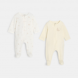 Obaibi Lot de dors-bien jaune motif lune mixte