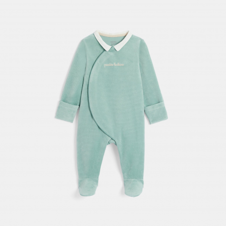 Obaibi Φορμάκι ύπνου από κοτλέ βελούδο πράσινο για μωρά αγοράκια