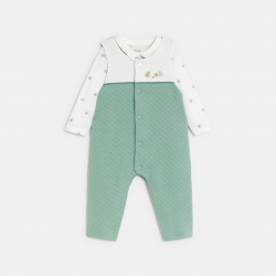 Obaibi Φόρμα ολόσωμη & κορμάκι με μοτίφ σκύλος πράσινη για μωρά αγοράκια