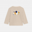 Obaibi Μπλούζα μπεζ  με μοτίφ  ζωάκια για μωρά αγοράκια