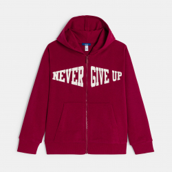 Okaidi Φούτερ με κουκούλα και μήνυμα μαύρο για αγόρια