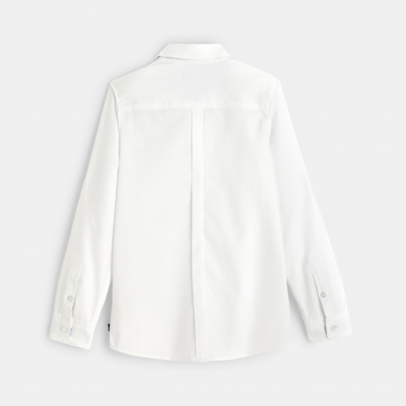 Okaidi Πουκάμισο Oxford με γιακά σε αμερικανικό στιλ, λευκό για αγόρια
