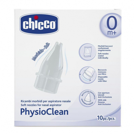 Chicco Ανταλλακτικά για κιτ αναρρόφησης μύτης PhysioClean, σετ των 10
