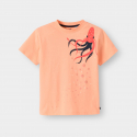 Okaidi T-shirt orange a motif marin garcon