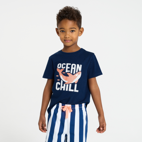 Okaidi Ensemble de pyjama bleu garcon
