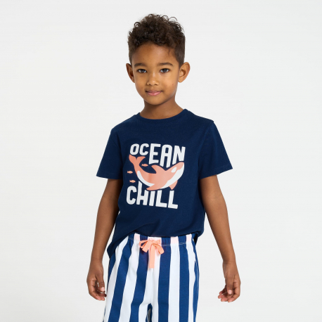 Okaidi Ensemble de pyjama bleu garcon