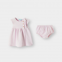 Obaibi Φόρεμα seersucker vichy ροζ για μωρά κοριτσάκια