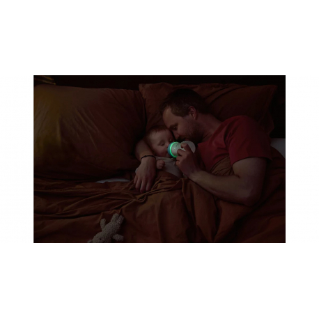 Μπιμπερό νύχτας Philips Avent Natural Response Nighttime 3-6m (1τμχ) SCY903/81