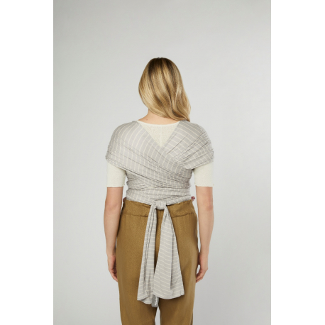 Μάρσιπος Ergobaby Aura Baby Wrap Sustainable Knit Grey Stripes