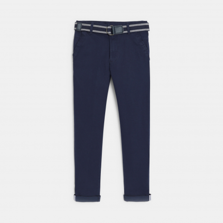 Okaidi Παντελόνι chino slim + ζώνη για αγόρια