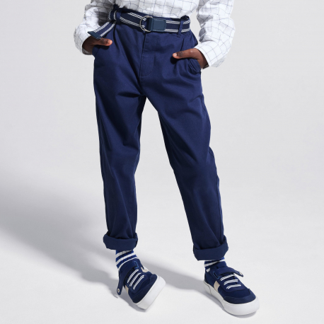 Okaidi Παντελόνι chino slim + ζώνη για αγόρια