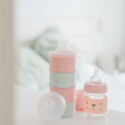 Suavinex θήκη αποθήκευσης γάλακτος σε σκόνη Hygge Baby Pink 4 δόσεων