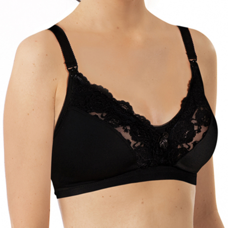 Δαντελένιο σουτιέν θηλασμού CARRIWELL Lace Drop Cup Bra black CW200XX ::  PaliBaby